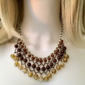 🔴 CLEARANCE 🔴 VINTAGE GLASS BEADED NECKLACE